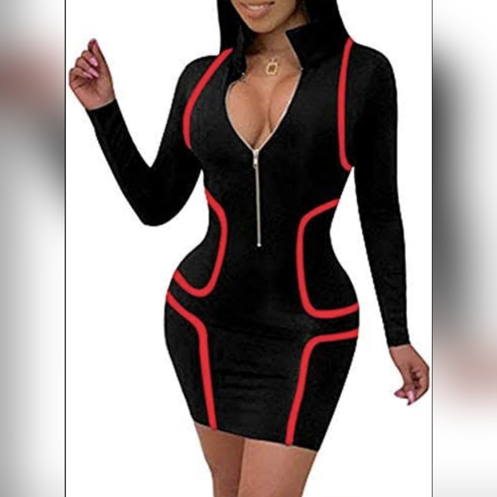 Black and red dress